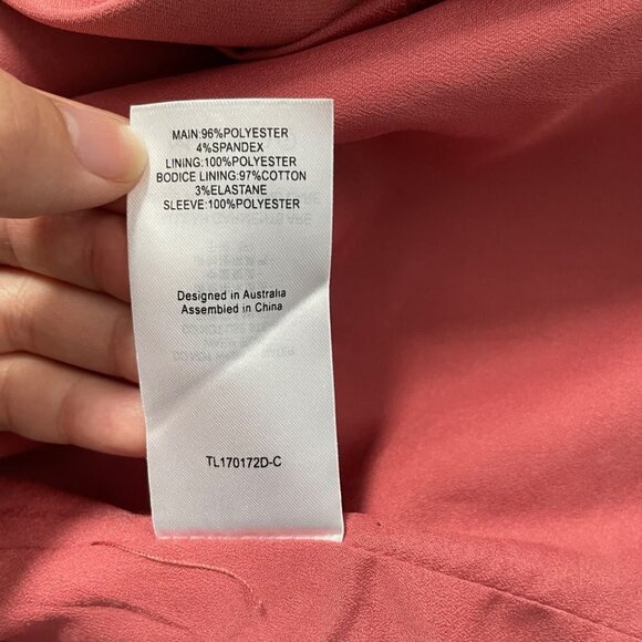 La Maison Talulah Pink Off the Shoulder Ruffle Sleeve Dress Women's Size Medium - Picture 9 of 12